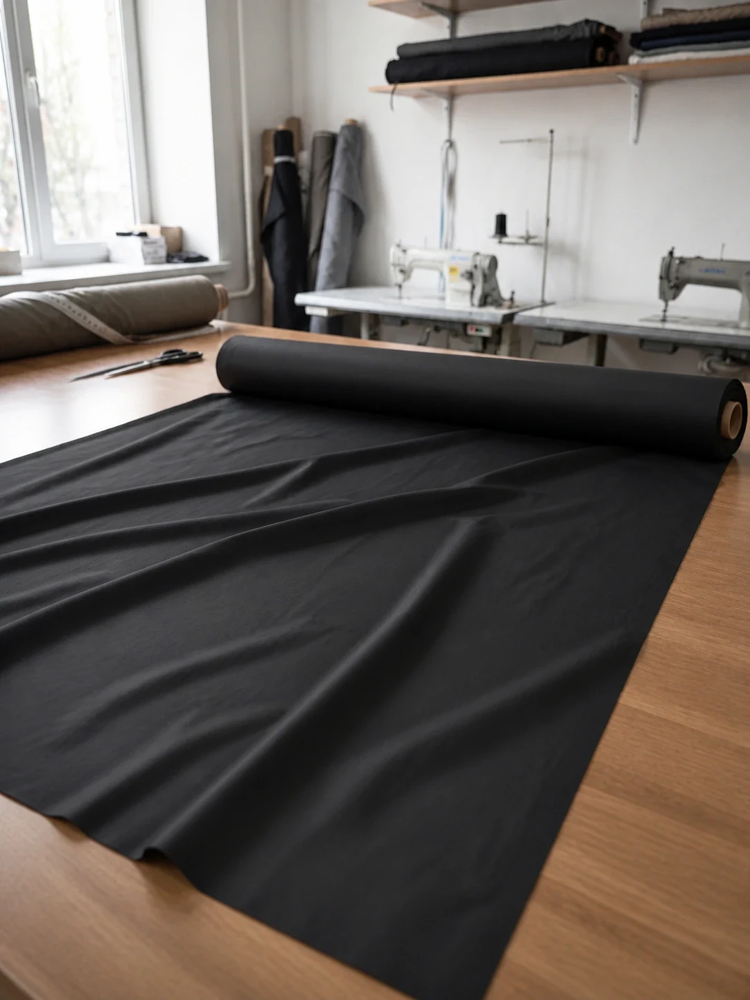 Polyester astar — tekstil atölyesinde